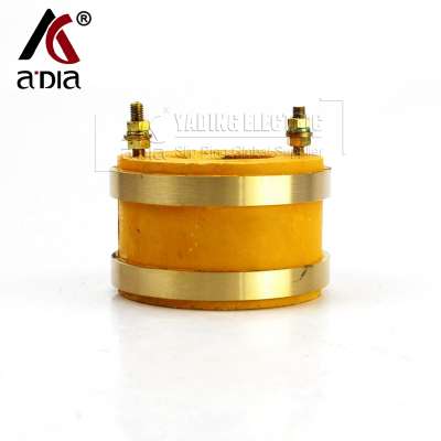 industrial slip ring high rotor speed slip ring yellow color 39*74*49mm 2 rings